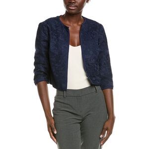 Kay Unger Womens Harper Evening Jacket, Blue